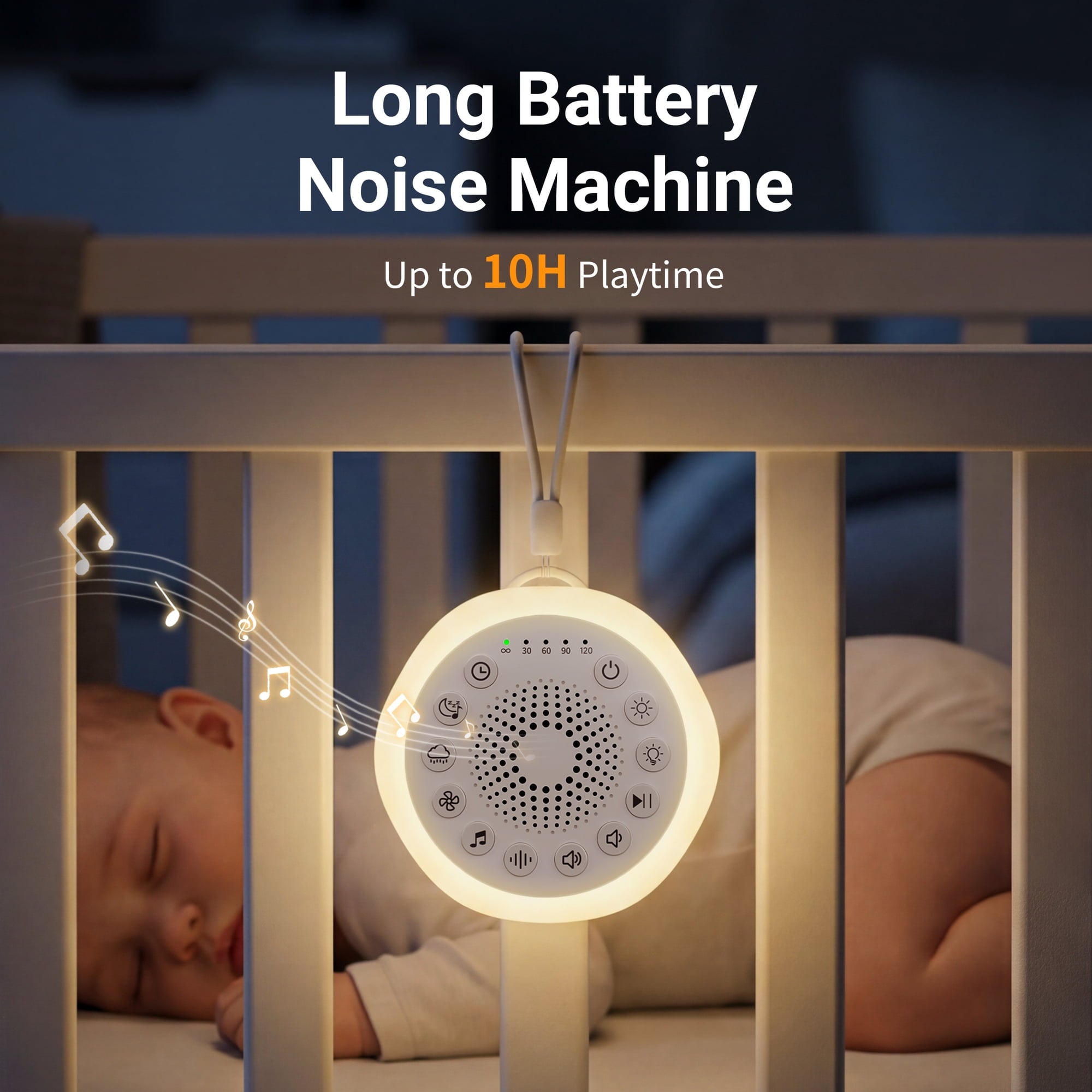 Radsen Sound Machine Night Lights, White Noise Machine with 27 Soothing Sounds, 8 Colors Nightlight and 4 Timer, Sleep Sounds Machine for Baby Kids Adult & Home Office Travel