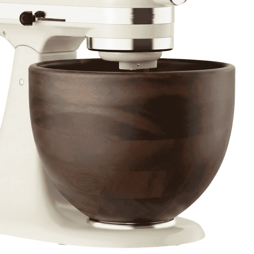 TOCOKEID 5 Qt Premium Natural Acacia Wood Mixer Bowl Attachment for KitchenAid 4.5-5 Qt Tilt-Head Stand Mixers